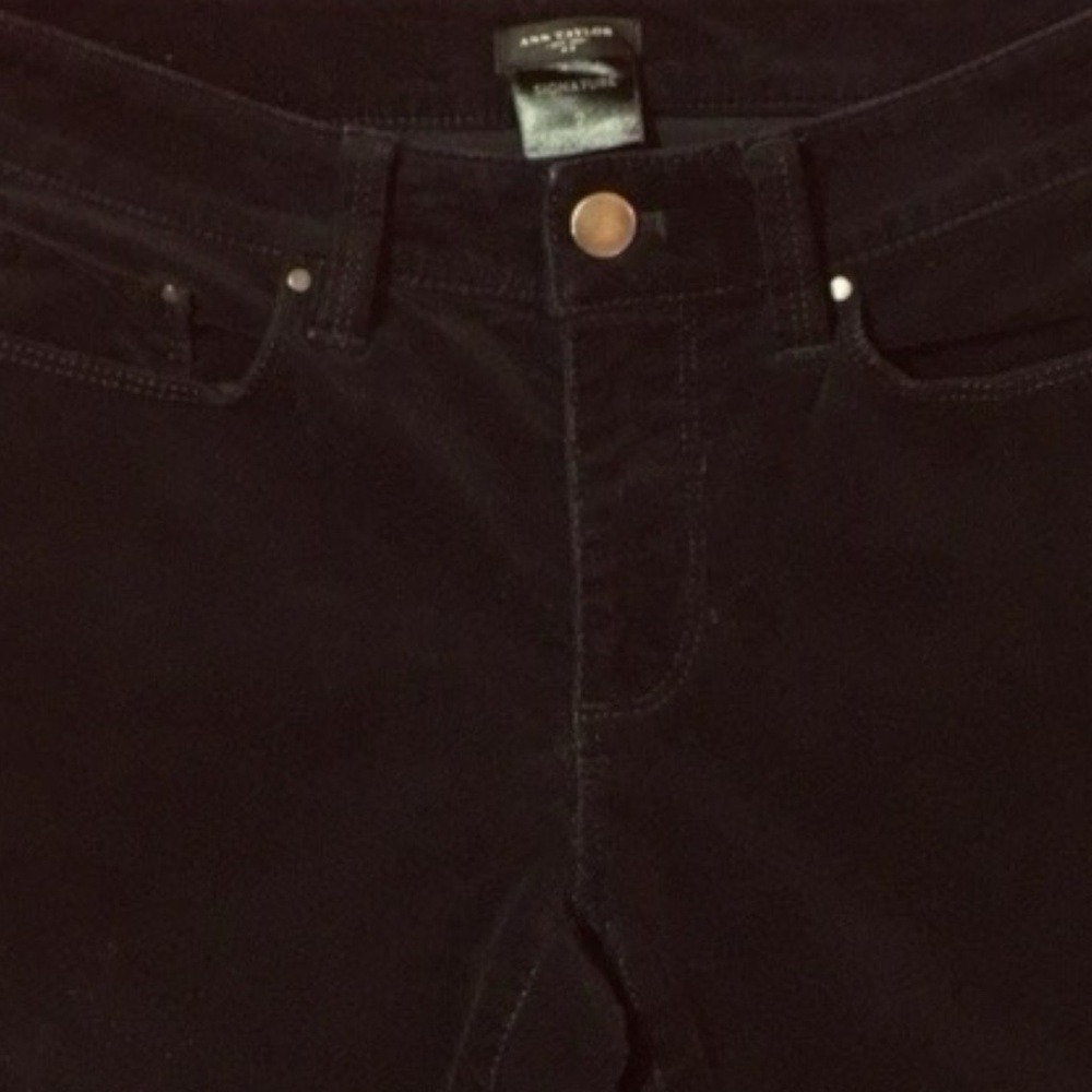 Ann Taylor Signature Corduroy Pants Sz 2 Color Black - Picture 4 of 7